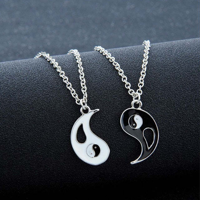Yin and Yang Couple Pendant Necklace [Set of 2]