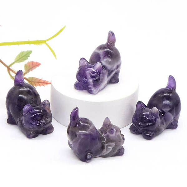 Mini Quartz Crystal Cat Bundle (4 Pcs)