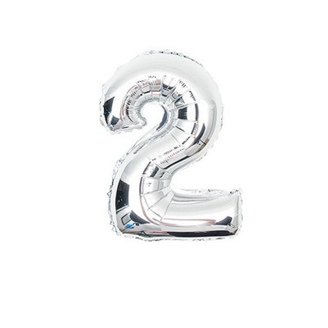Number Foil Balloons 32 inches Gold Silver and Rose Gold