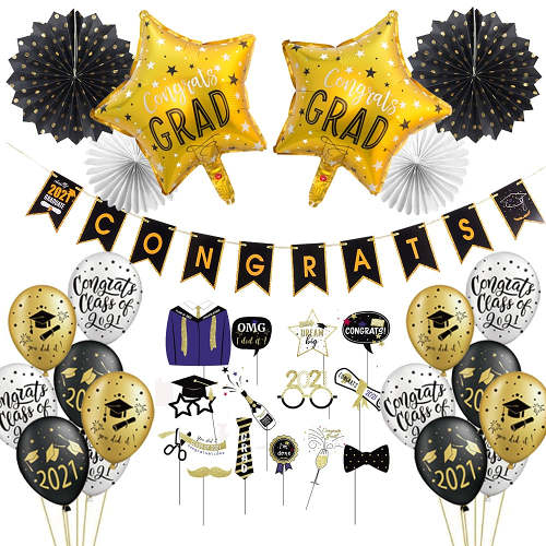 Graduation Party Banners Decoration 36 Pcs Kit 2021
