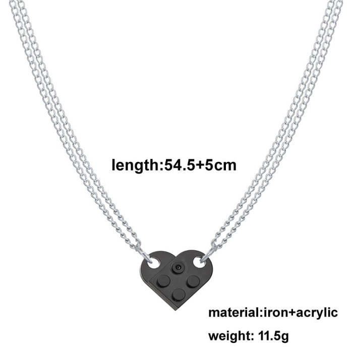 Bricks Heart Necklace
