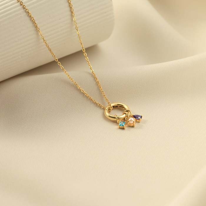 Mothers Birthstone Necklace