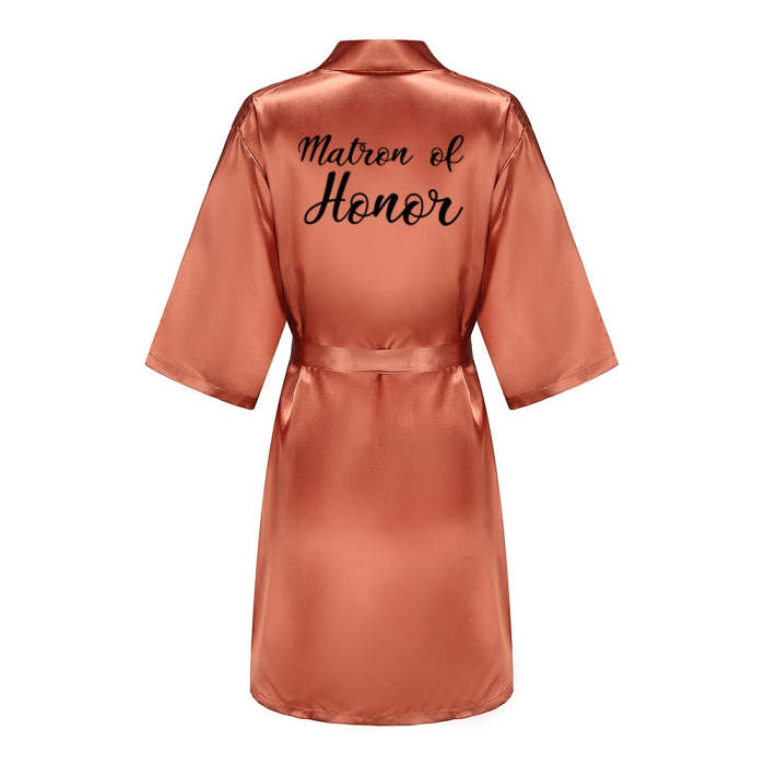 Caramel Satin Unique Bridesmaids Robe For Hen Party