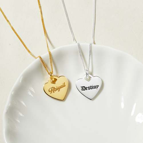 Custom Heart Name Necklace