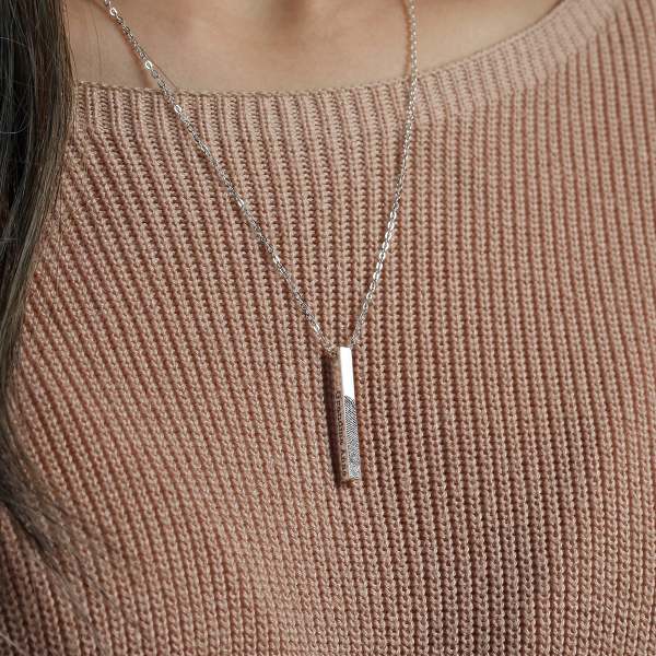 Fingerprint 4 Sided Necklace