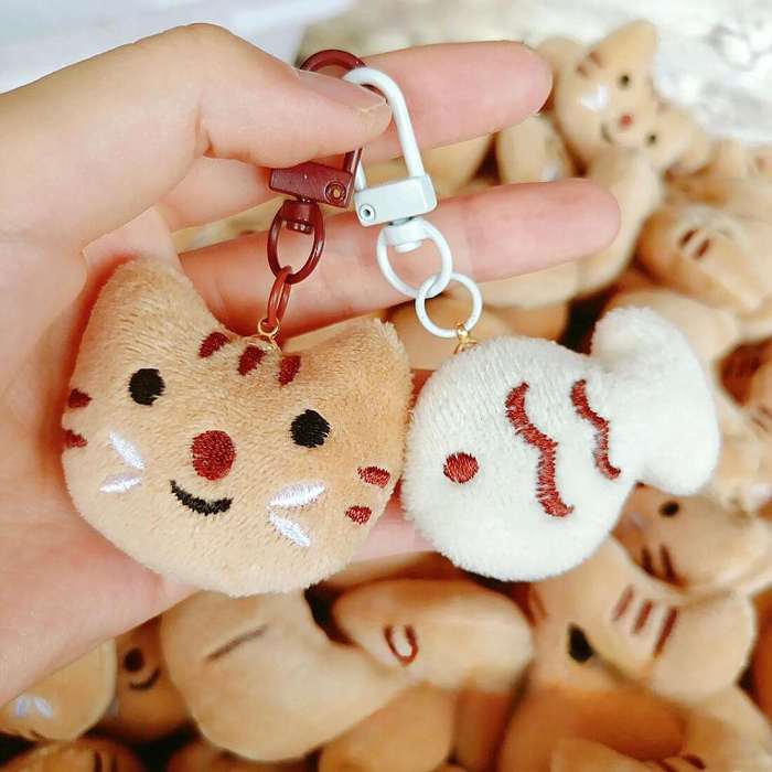 Cat Fish Plush Keychain