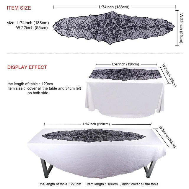 Scary Halloween Decorations Haunted Tablecloth