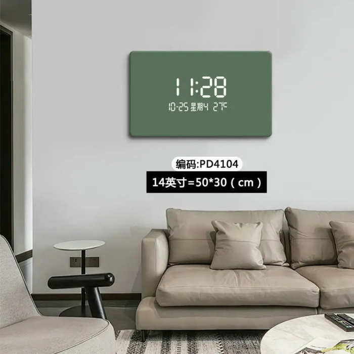 Solid Color Digital LED Wall Clock