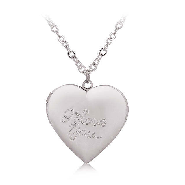 I love you Heart Secret Message Locket