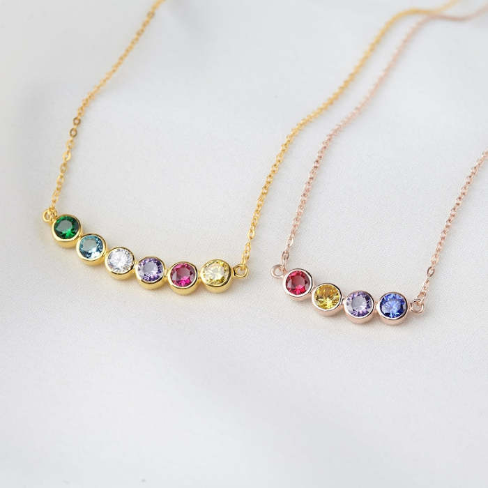 Mom Necklace With Birthstones
