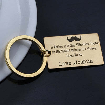 Personalized Keychain For Dad