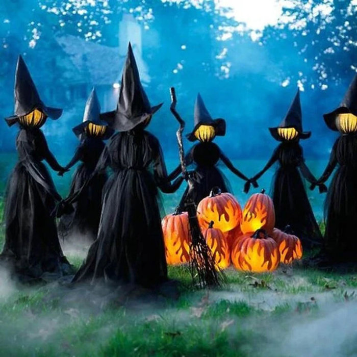 Halloween Animatronics Voice & Motion Activated Witches Props