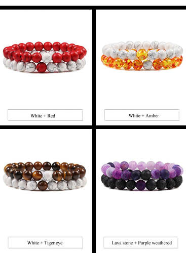 Tiger Eye Beads Couple Bracelets