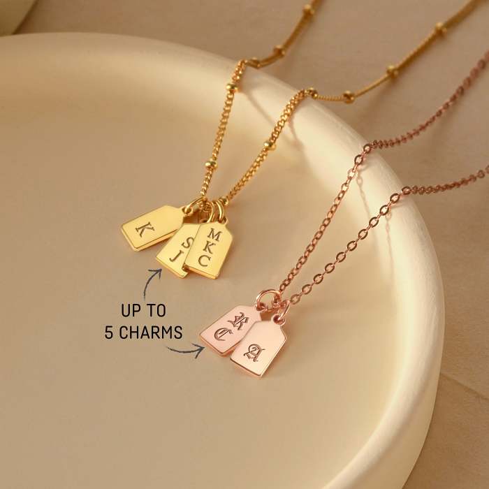 Mom Necklace With Kid's Initials