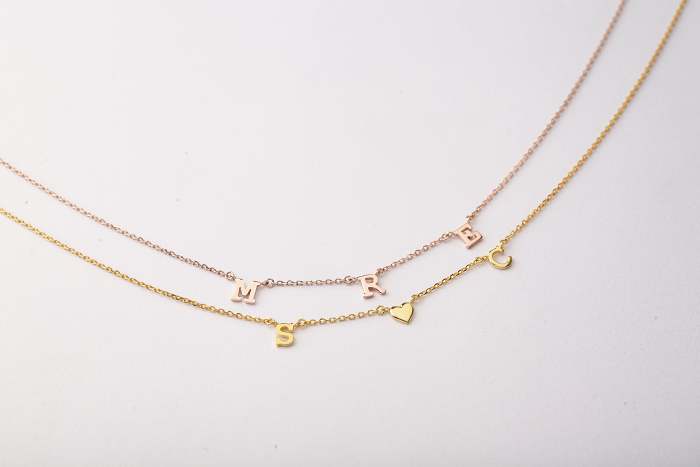 Spaced Letter Name Necklace