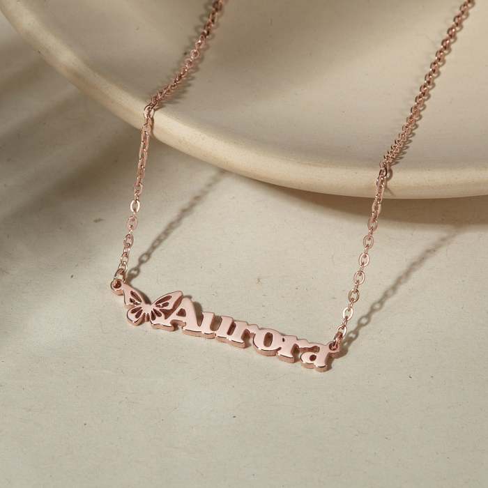 Butterfly Name Necklace