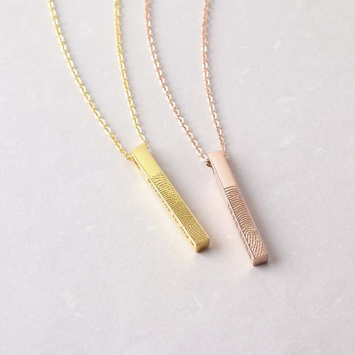 Fingerprint 4 Sided Necklace
