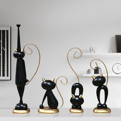 Relaxing Cat Ornament Set