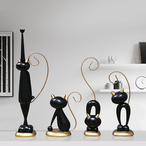 Relaxing Cat Ornament Set