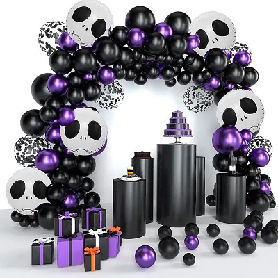 Black Purple Halloween Balloons Arch Kit