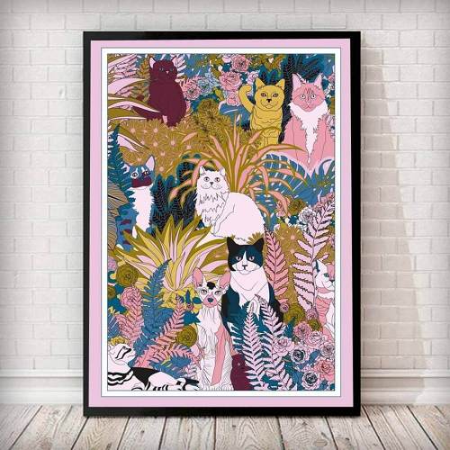 Garden Cats Wall Art