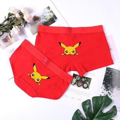 Cute Cartoon Couple Undies Set