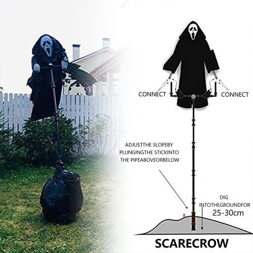 Super Scary Realistic Scarecrow Ghost Halloween Animatronics Props
