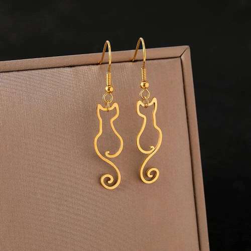 The Outline Cat Earrings