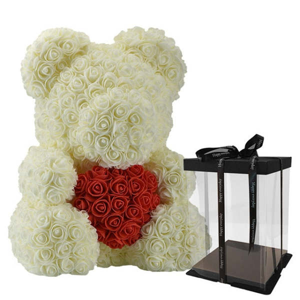 Forever Rose Teddy Bear With Heart