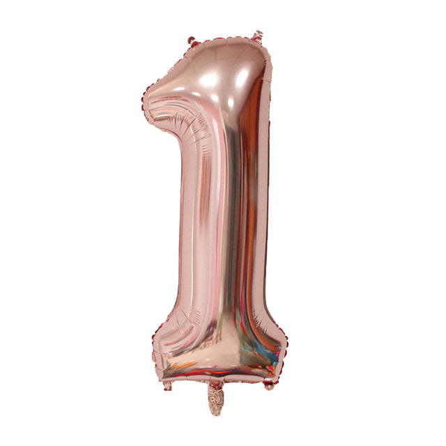 Number Foil Balloons 32 inches Gold Silver and Rose Gold