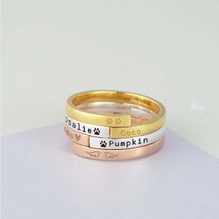 Custom Ring With Pet Name