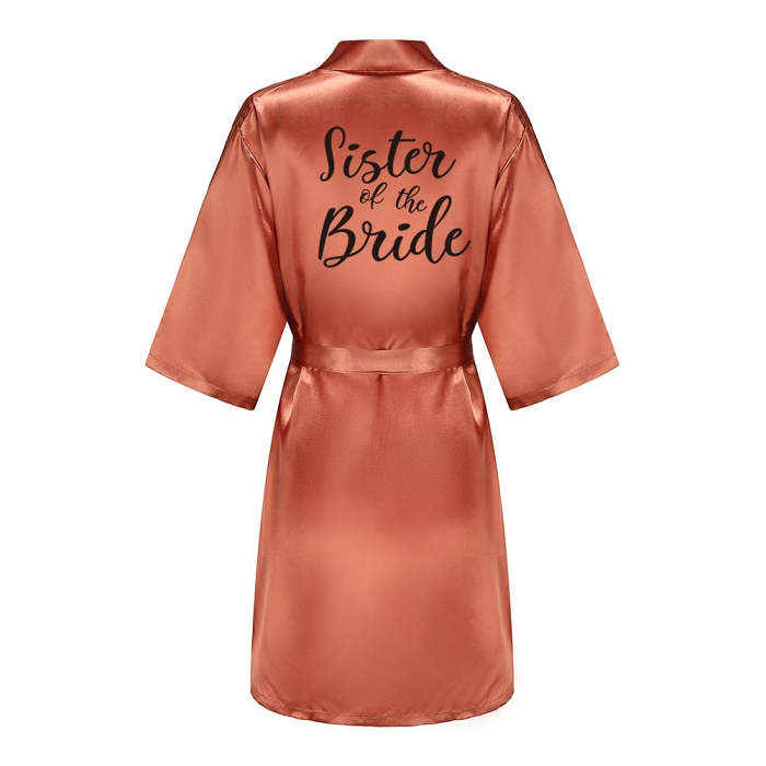 Caramel Satin Unique Bridesmaids Robe For Hen Party