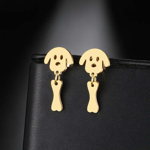 Dog & Bone Earrings