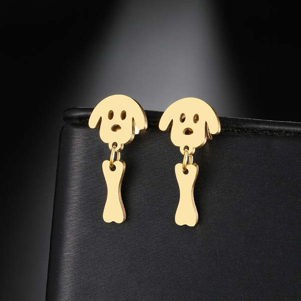 Dog & Bone Earrings