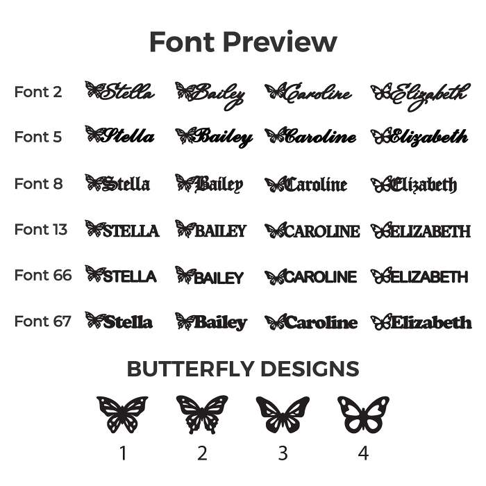 Butterfly Name Necklace