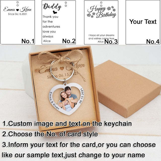 Custom Photo Keychain With Engraving