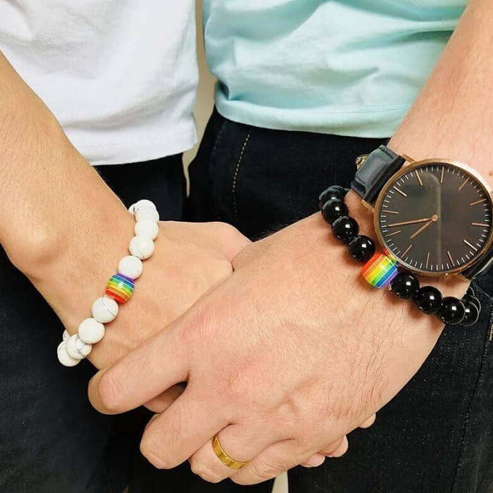 Rainbow Bead Distance Bracelets
