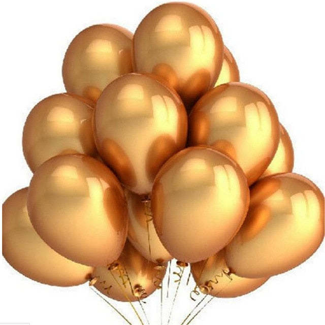 Black and Gold Balloons Decorations 30 Pcs/Set