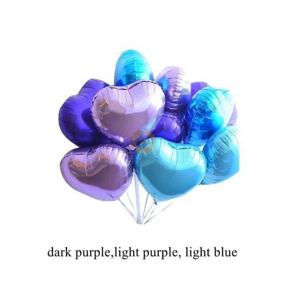 Heart Shaped Helium Balloons Set | Bridal Shower Balloons 10 Pcs/ Set