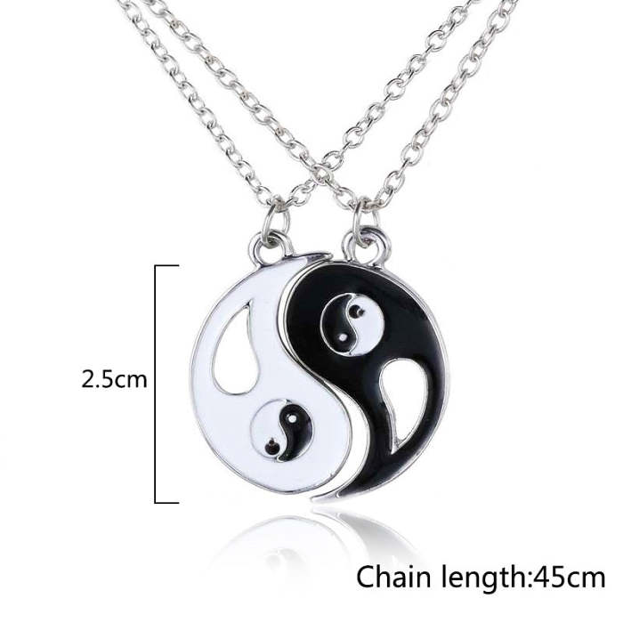 Yin and Yang Couple Pendant Necklace [Set of 2]