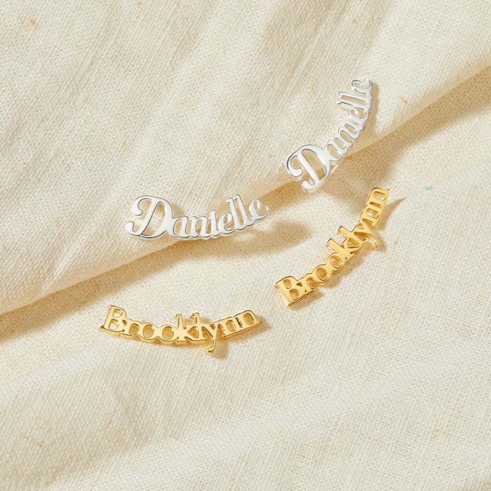 Custom Name Climber Earrings