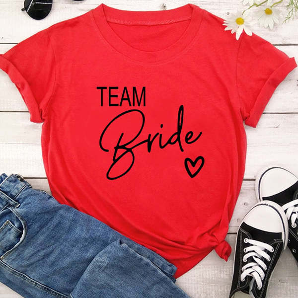 Aesthetic & Cute Team Bride Bridal Party T-Shirt