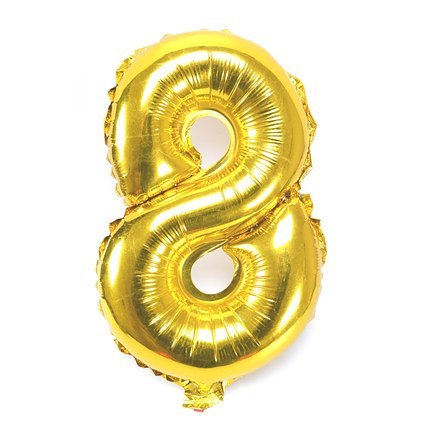 Number Foil Balloons 32 inches Gold Silver and Rose Gold