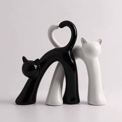 Cat Cross-Heart Decor