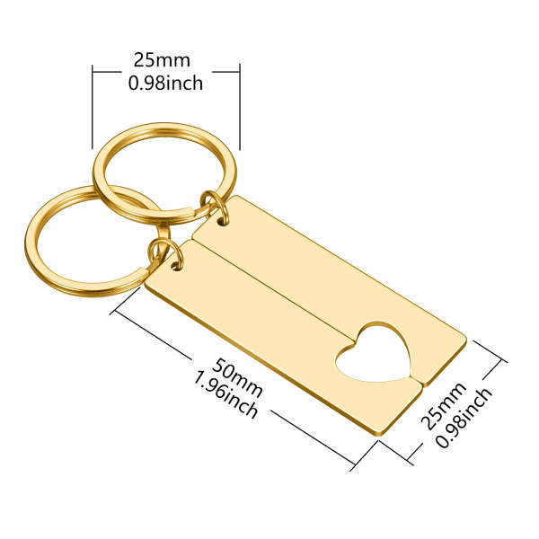 Name Keychain For Couples With Gift Box