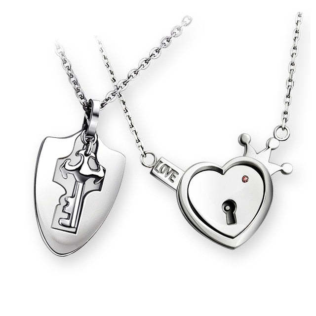 Heart Lock Bracelet & Key Necklace