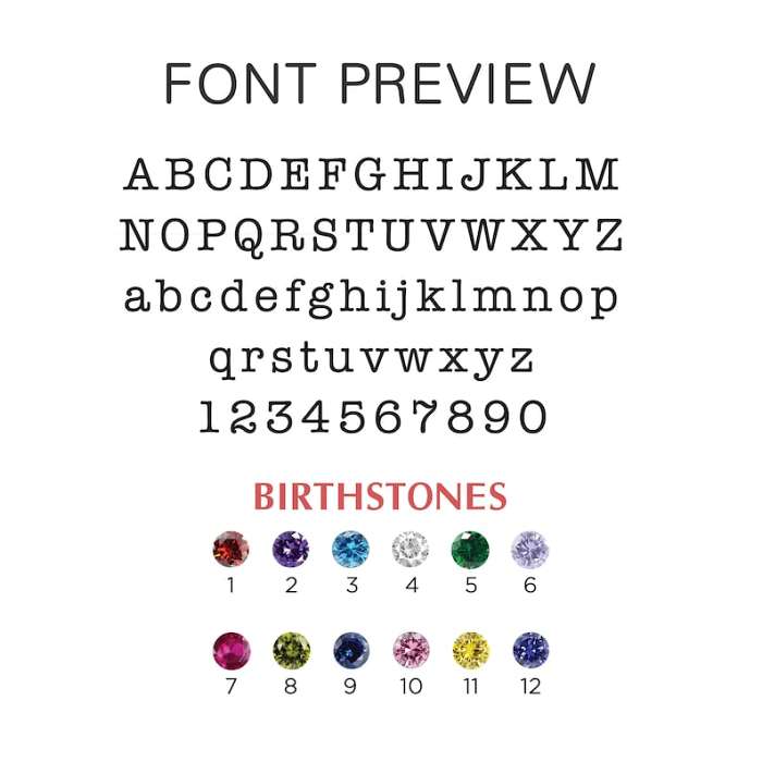 Kids Names Birthstones Necklace - 4 Sides