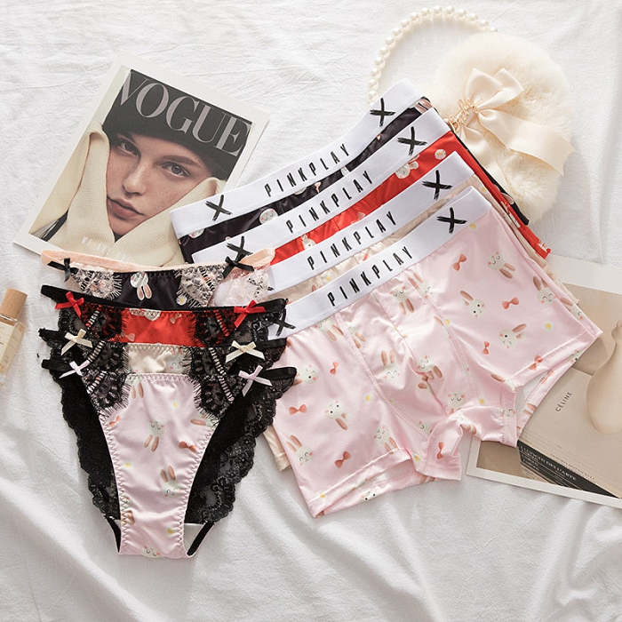 Soft & Cute Cartoon Matching Couple Underwear