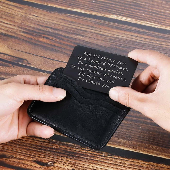 Metal Wallet Insert Card
