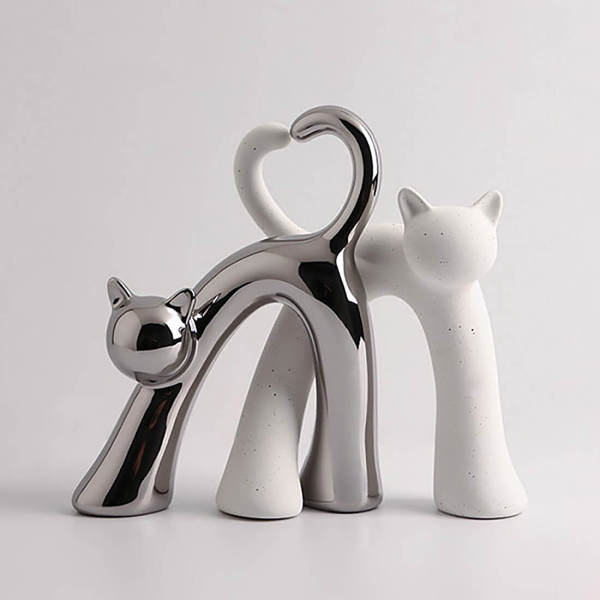 Cat Cross-Heart Decor